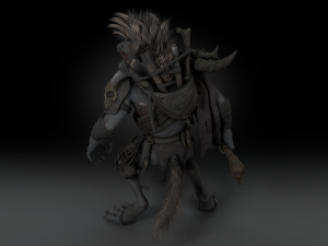 Gnoll Warrior Rigged Low Poly 3Dモデル