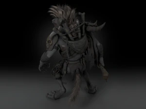 Gnoll Warrior Rigged Low Poly 3D Model