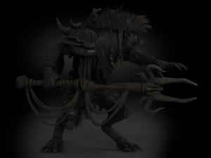Gnoll Warrior Rigged Low Poly 3Dモデル