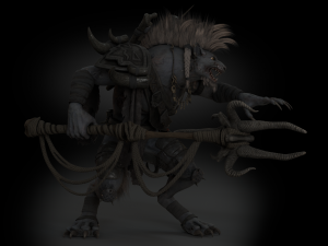 Gnoll Warrior Rigged Low Poly 3Dモデル