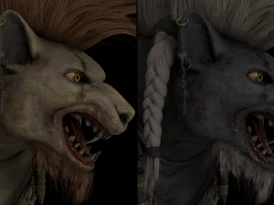 Gnoll Warrior Rigged Low Poly 3D Model