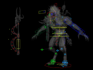 Gnoll Warrior Rigged Low Poly 3D Model