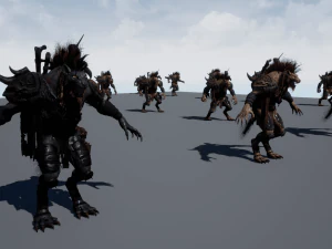 Gnoll Warrior Rigged Low Poly 3D Model