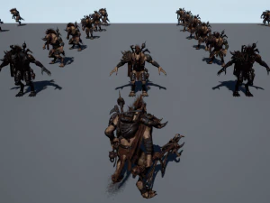 Gnoll Warrior Rigged Low Poly 3D Model