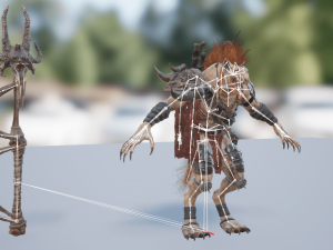 Gnoll Warrior Rigged Low Poly 3Dモデル