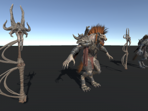 Gnoll Warrior Rigged Low Poly 3Dモデル