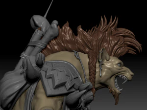 Gnoll Warrior High Poly Sculpt 3D Model