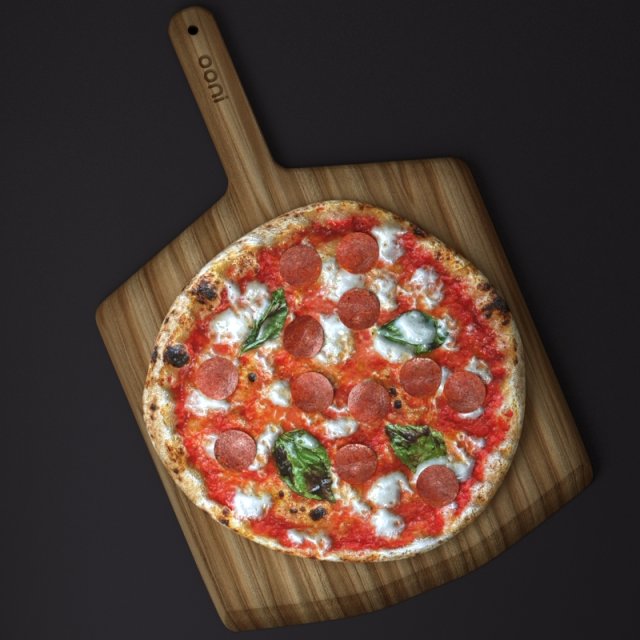 Italian Pizza on Wooden Board 3D मॉडल .c4d .max .obj .3ds .fbx .stl .blend 