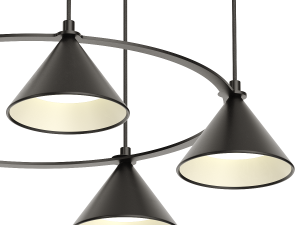 Zero Lumo 5 Light Circle Pendant with neutral colors Modèle 3D
