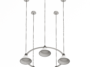 Zero Lumo 5 Light Circle Pendant with neutral colors Modèle 3D