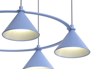 Zero Lumo Circle Pendant Light - Bold colors 3D Model