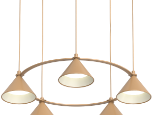 Zero Lumo Circle Pendant Light - Bold colors 3D Модель