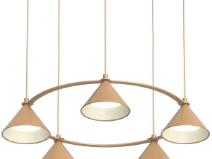 Zero Lumo Circle Pendant Light - Bold colors 3D Model