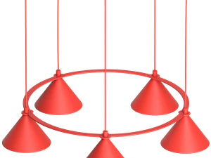 Zero Lumo Circle Pendant Light - Bold colors 3D Model