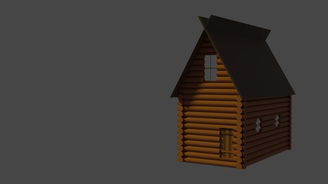 village house 3D Модель .c4d .max .obj .3ds .fbx .stl .blend 