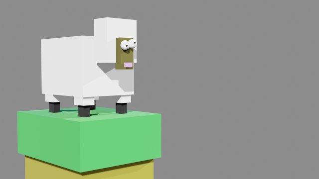 crazy sheep 3Dモデル .c4d .max .obj .3ds .fbx .stl .blend 