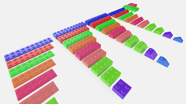 collection of lego bricks Modelo 3D .c4d .max .obj .3ds .fbx .stl .blend