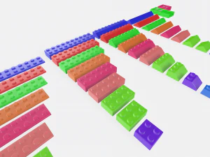 Sammlung von Legosteinen 3D Modell