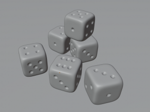 plastic dice cube 3D-Modell