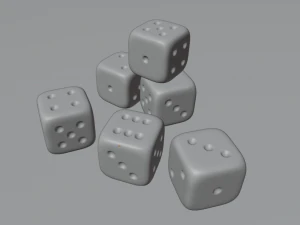 W&uuml;rfel aus Kunststoff 3D Modell