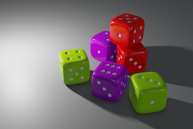plastic dice cube 3D-Modell .c4d .max .obj .3ds .fbx .stl .blend 