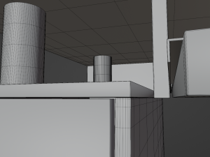 computer wooden table Model 3D