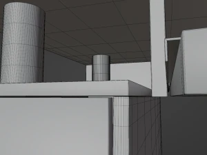 computer wooden table 3D Model
