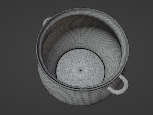 cast iron boiler and metal goblets 3D Model