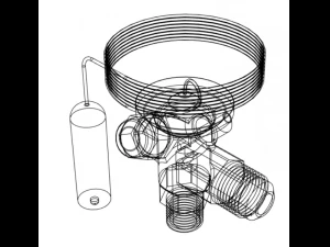 thermostatisches Expansionsventil 3D Modell