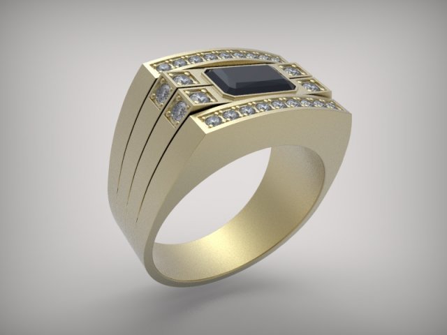 mens ring 001 3D 打印模型 .c4d .max .obj .3ds .fbx .stl .blend 