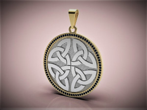 the pendant with a celtic ornament 001 3D Baskı Modeli
