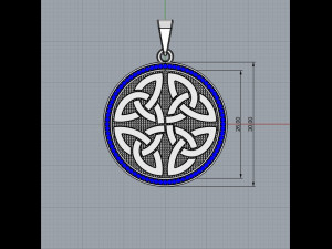 the pendant with a celtic ornament 001 3D Druckmodell