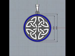 the pendant with a celtic ornament 001 3D Print Model