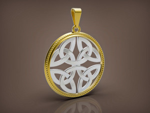 the pendant with a celtic ornament 002 Modelo de Impressão 3D
