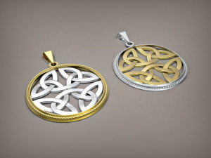 the pendant with a celtic ornament 002 3D 프린트 모델