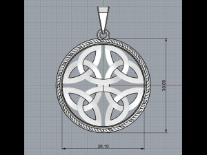 the pendant with a celtic ornament 002 3D 프린트 모델