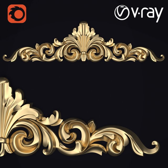 ornament carving 3Dモデル .c4d .max .obj .3ds .fbx .stl .blend