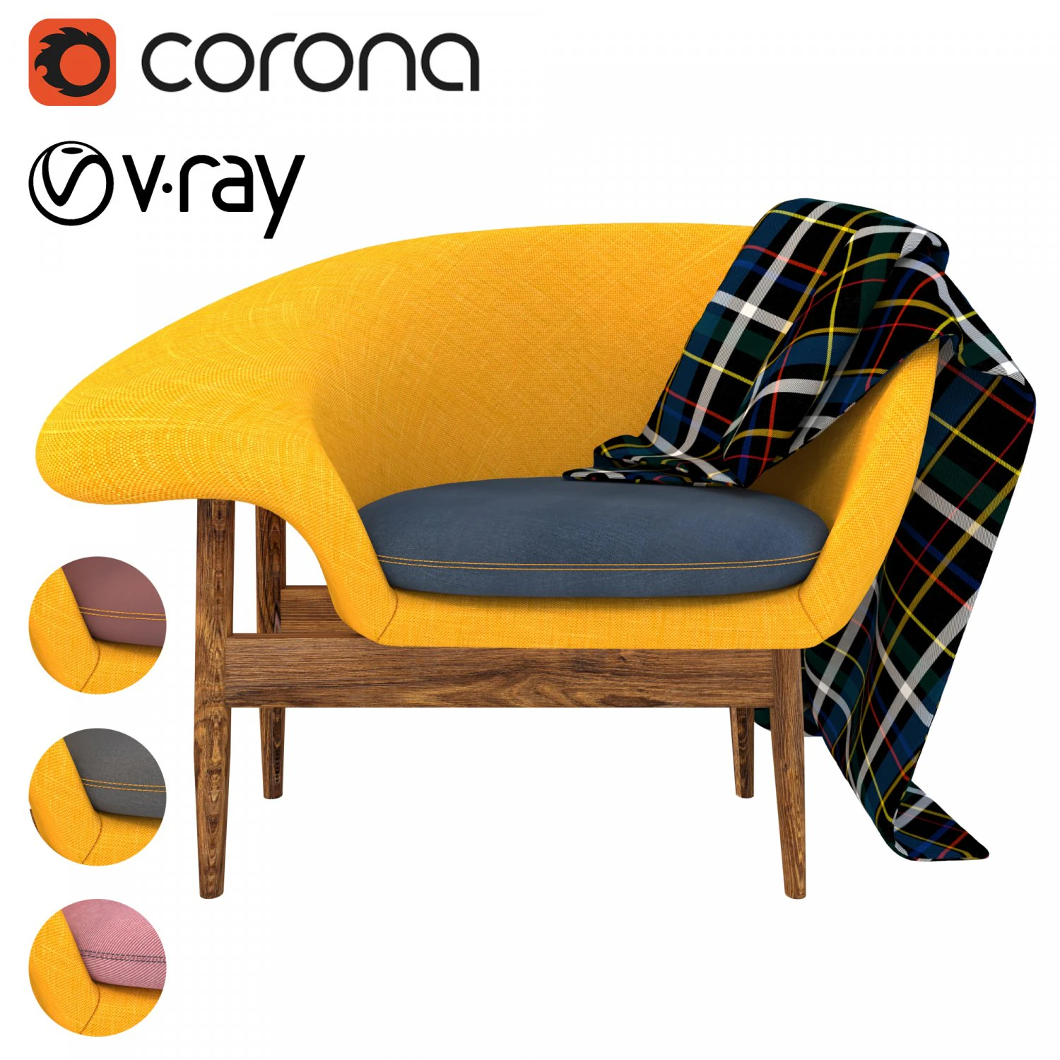 Sessel 3D Modell .c4d .max .obj .3ds .fbx .stl .blend 