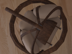 wood relax computer armchair 3D Model