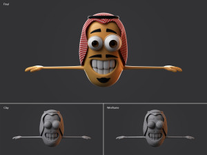 arabic character Modèle 3D