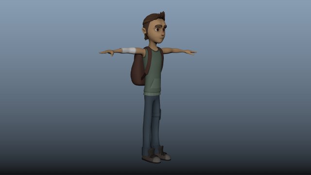 boy character 3Dモデル .c4d .max .obj .3ds .fbx .stl .blend 