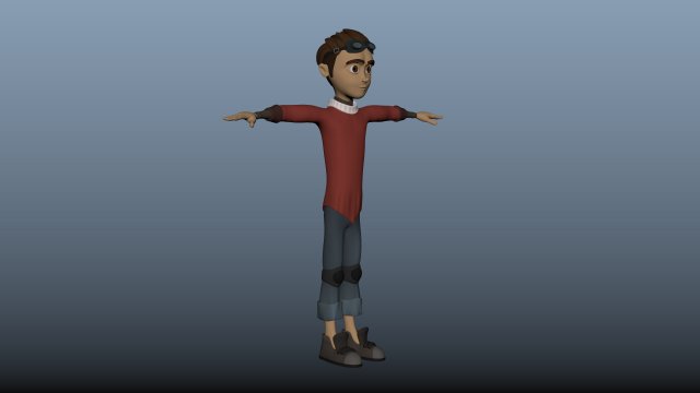 boy character 3D Модель .c4d .max .obj .3ds .fbx .stl .blend 
