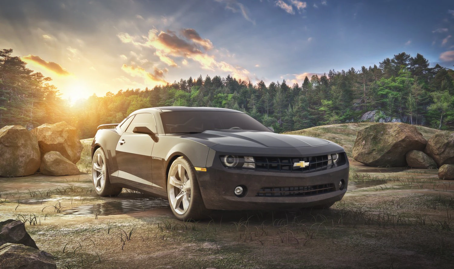 chevrolet camaro 3D Model .c4d .max .obj .3ds .fbx .stl .blend