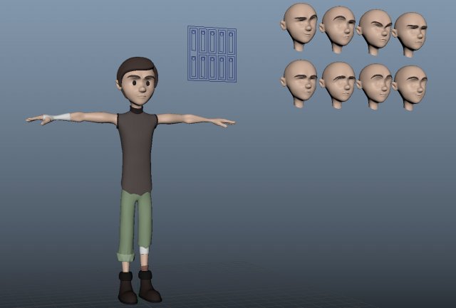 character kid Model 3D .c4d .max .obj .3ds .fbx .stl .blend 