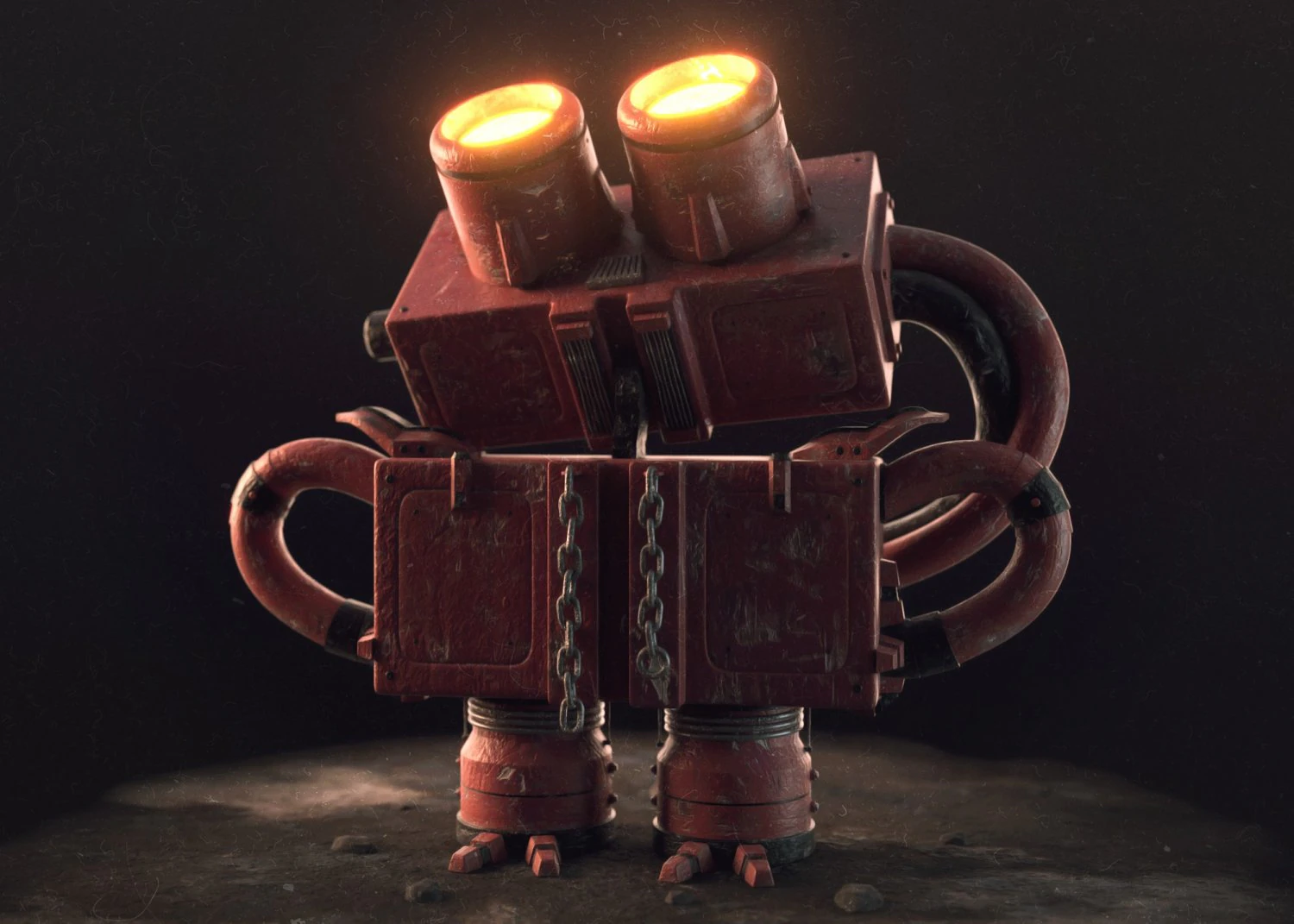 mini robot 3D Model .c4d .max .obj .3ds .fbx .stl .blend