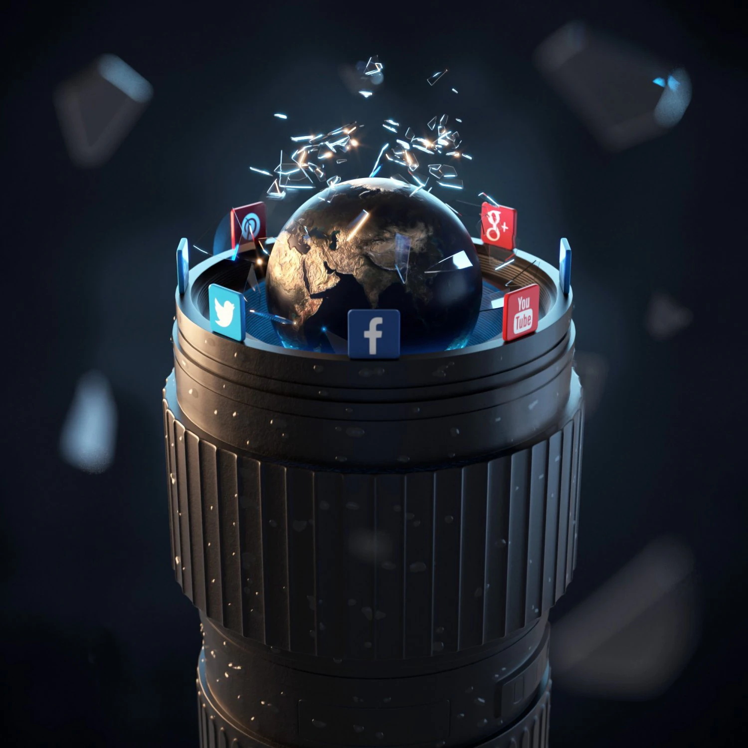 social media 3D Model .c4d .max .obj .3ds .fbx .stl .blend 
