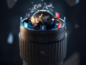 social media 3D Model