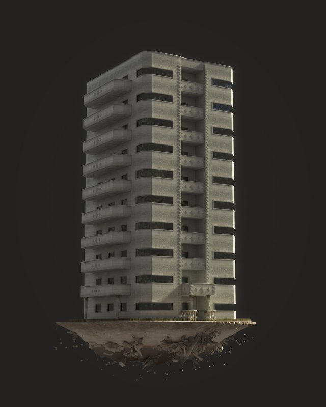 building Model 3D .c4d .max .obj .3ds .fbx .stl .blend 