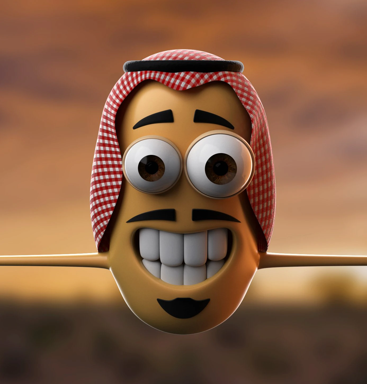 arabic character 3D Model .c4d .max .obj .3ds .fbx .stl .blend 