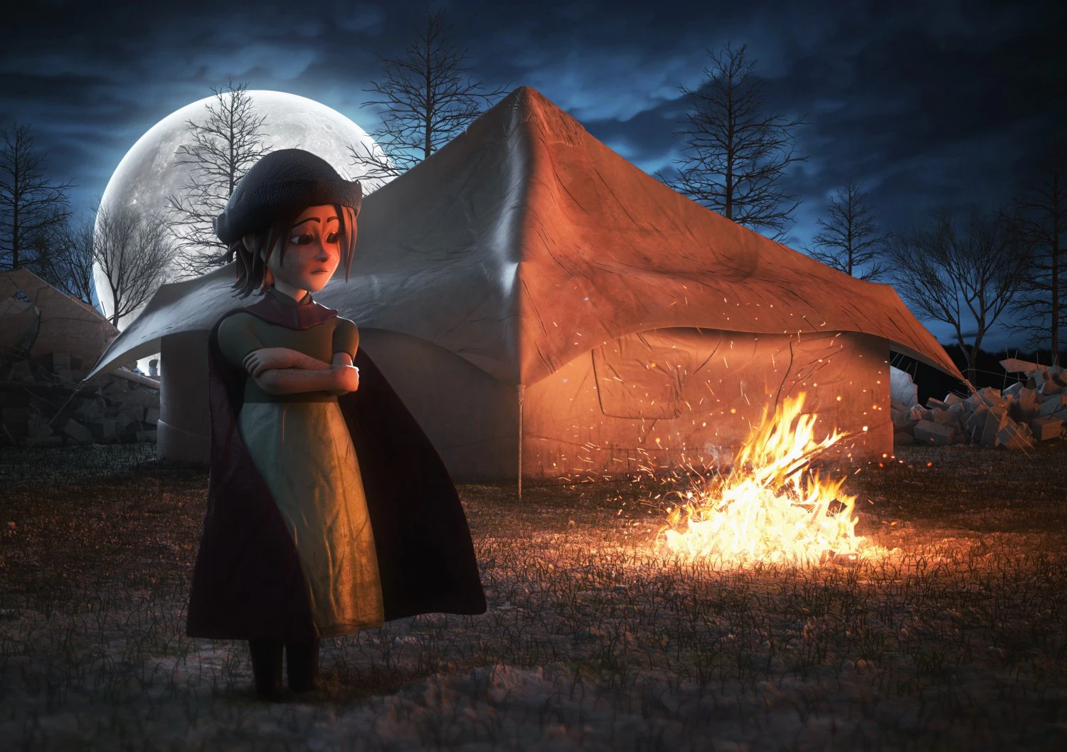 露营角色 3D 模型 .c4d .max .obj .3ds .fbx .stl .blend 